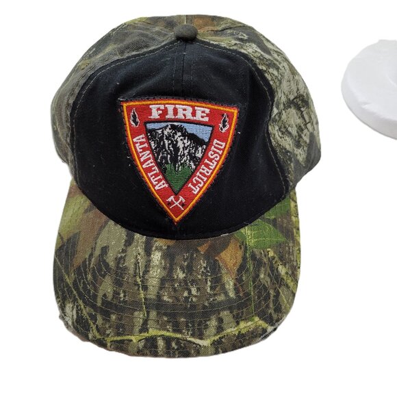 Atlanta Fire District Mossy Oak Camo Hat Adjustable One Size Port Authority - Picture 1 of 14